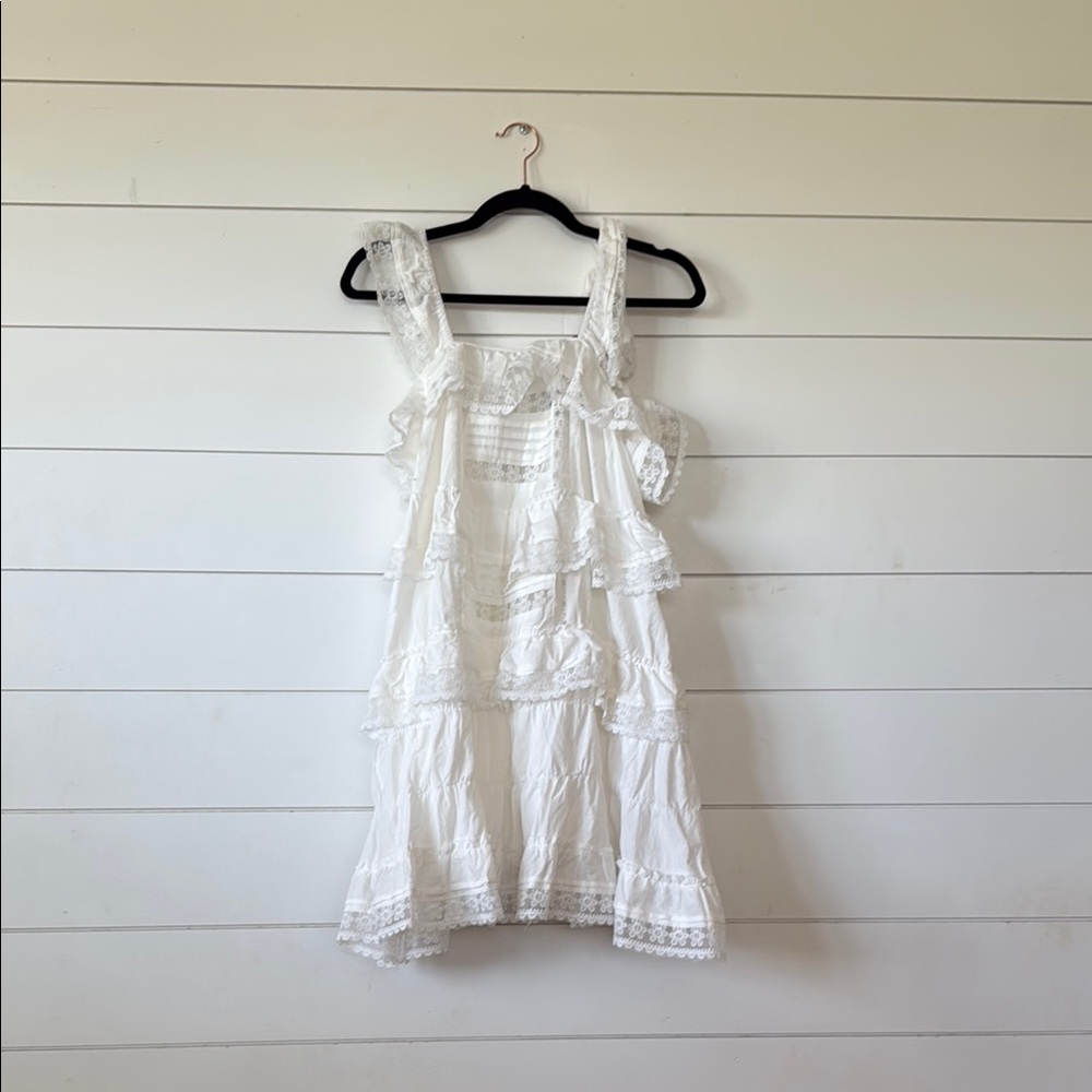 White Lace Ruffle Skort dress